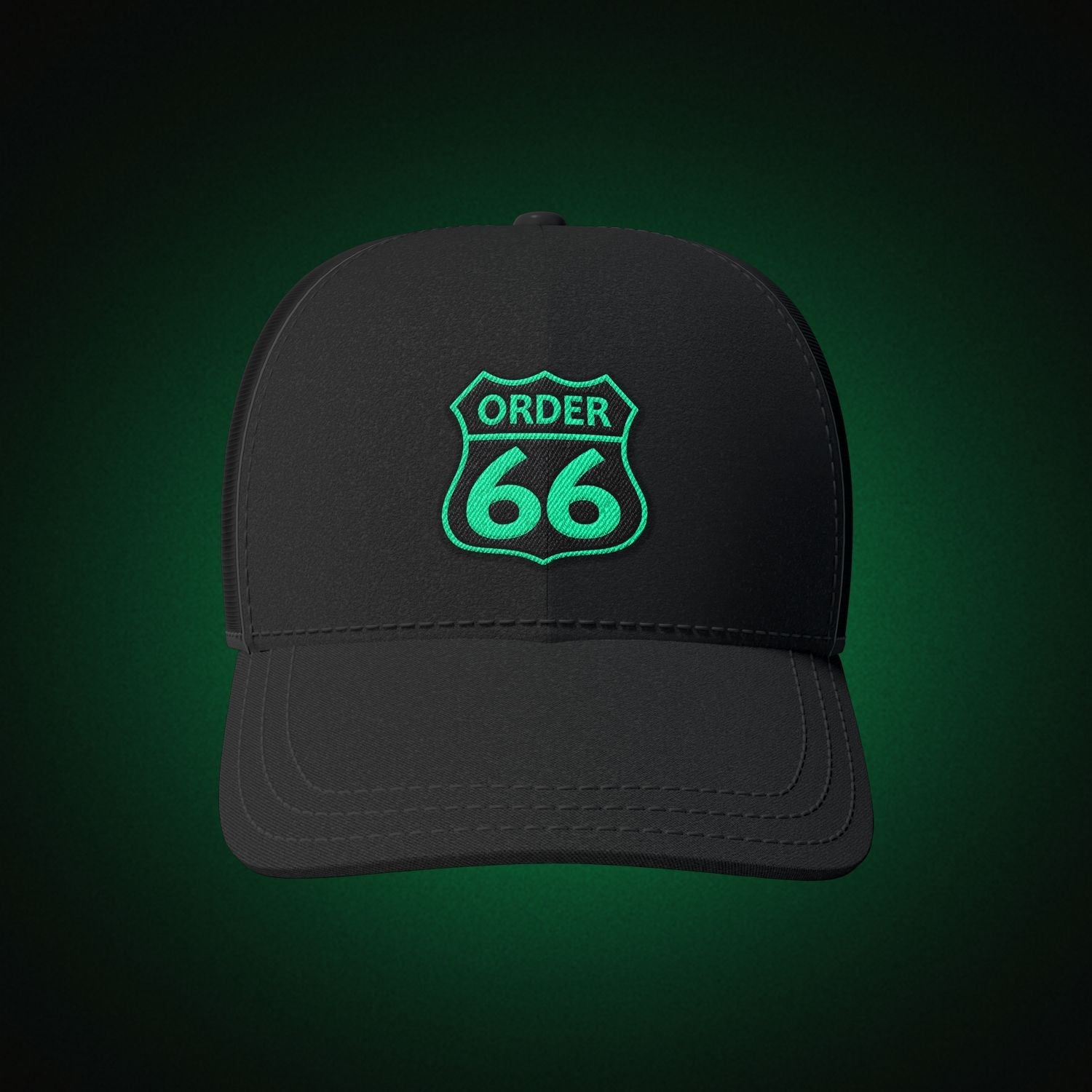 Order 66 Hat Modern with Green Logo