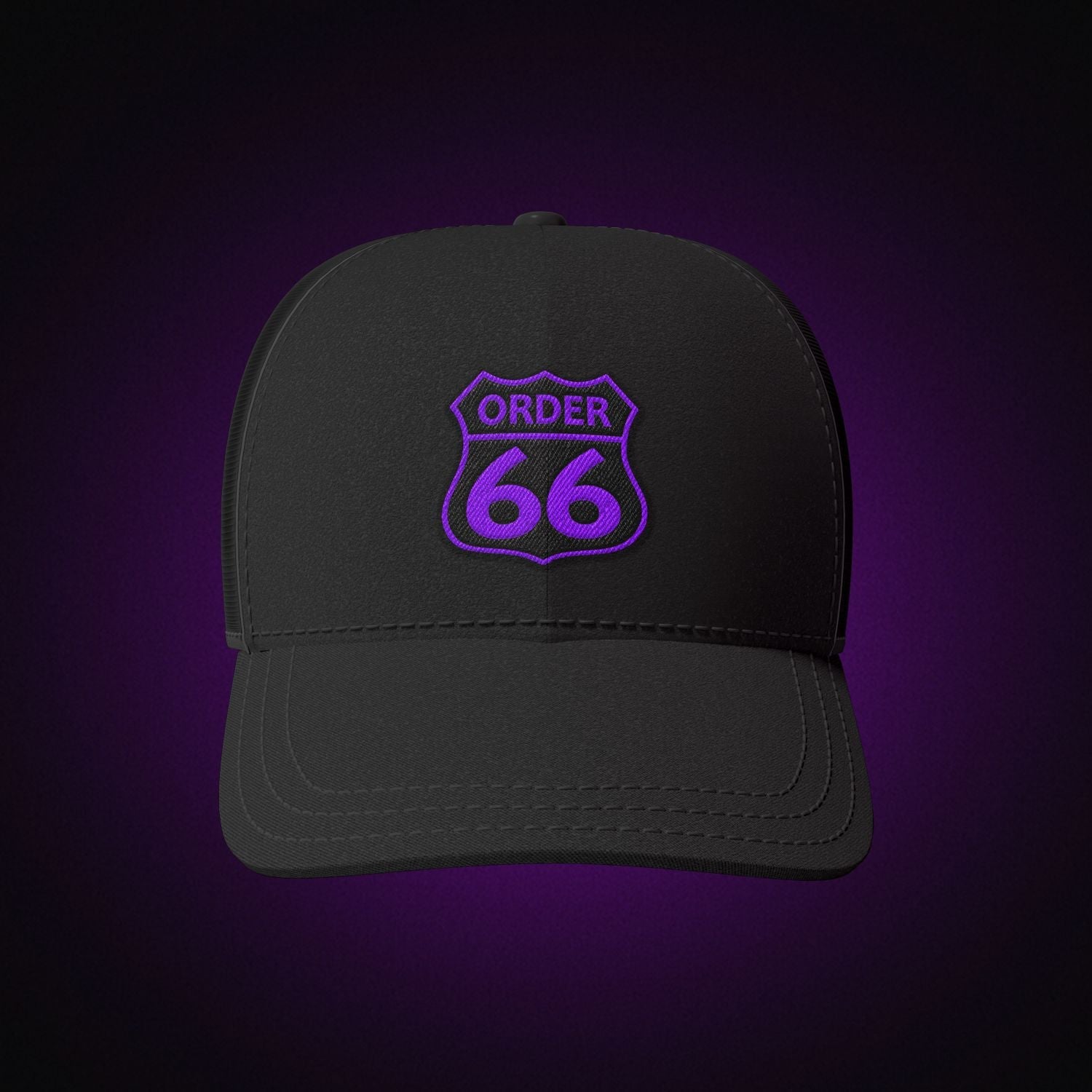 Order 66 Hat Modern with Purple Logo